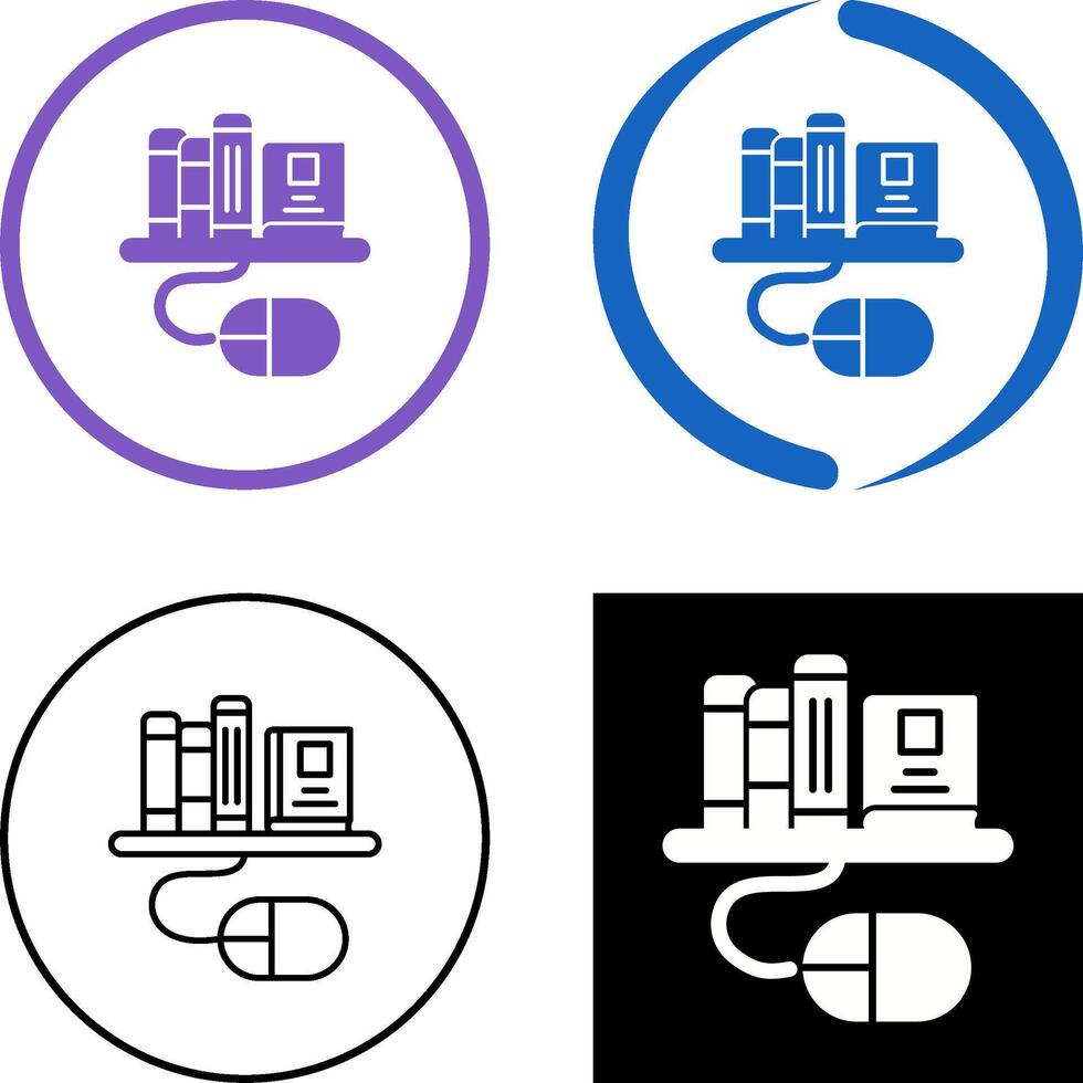 Digital Library Icon Design vector