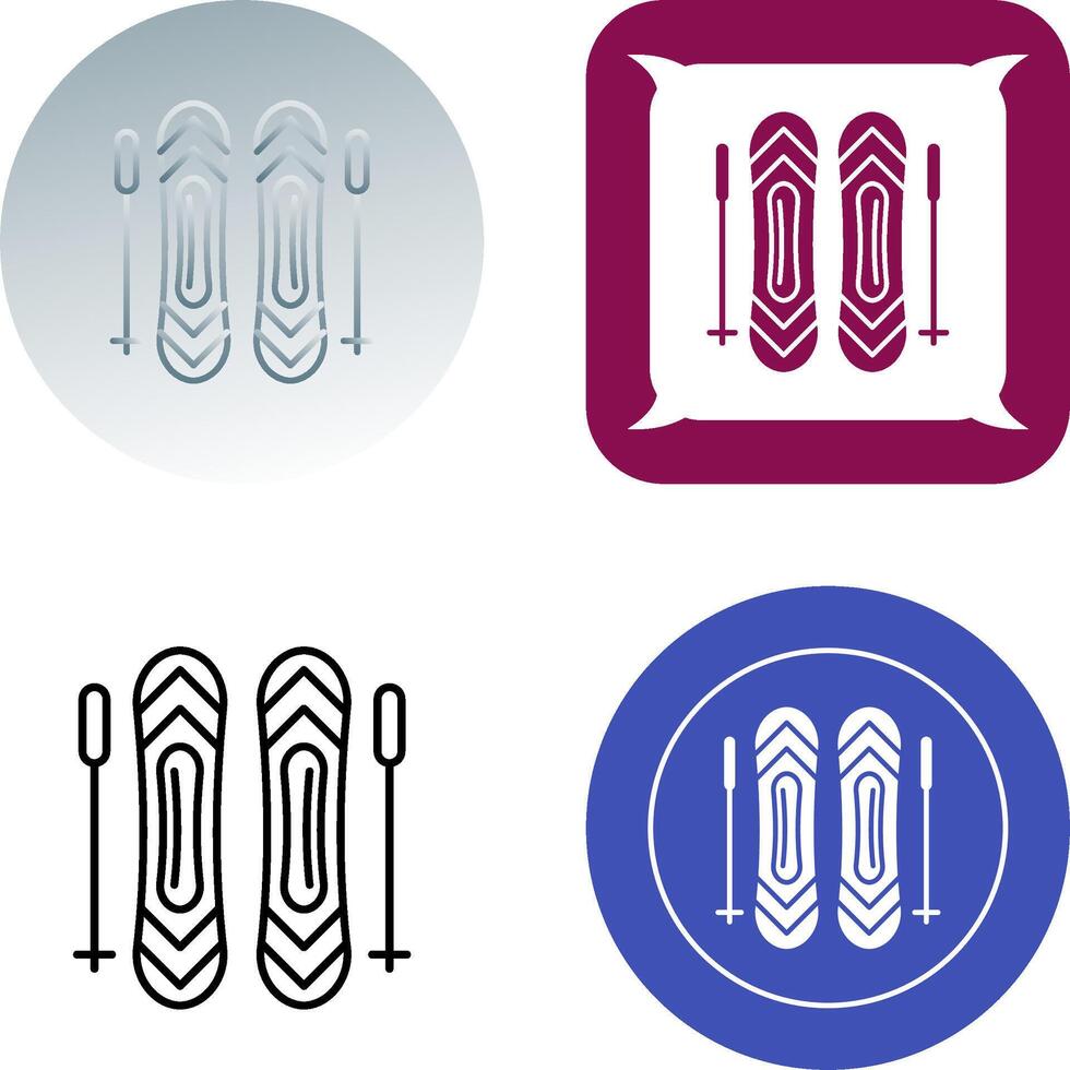 Ski Sticks Icon Design vector