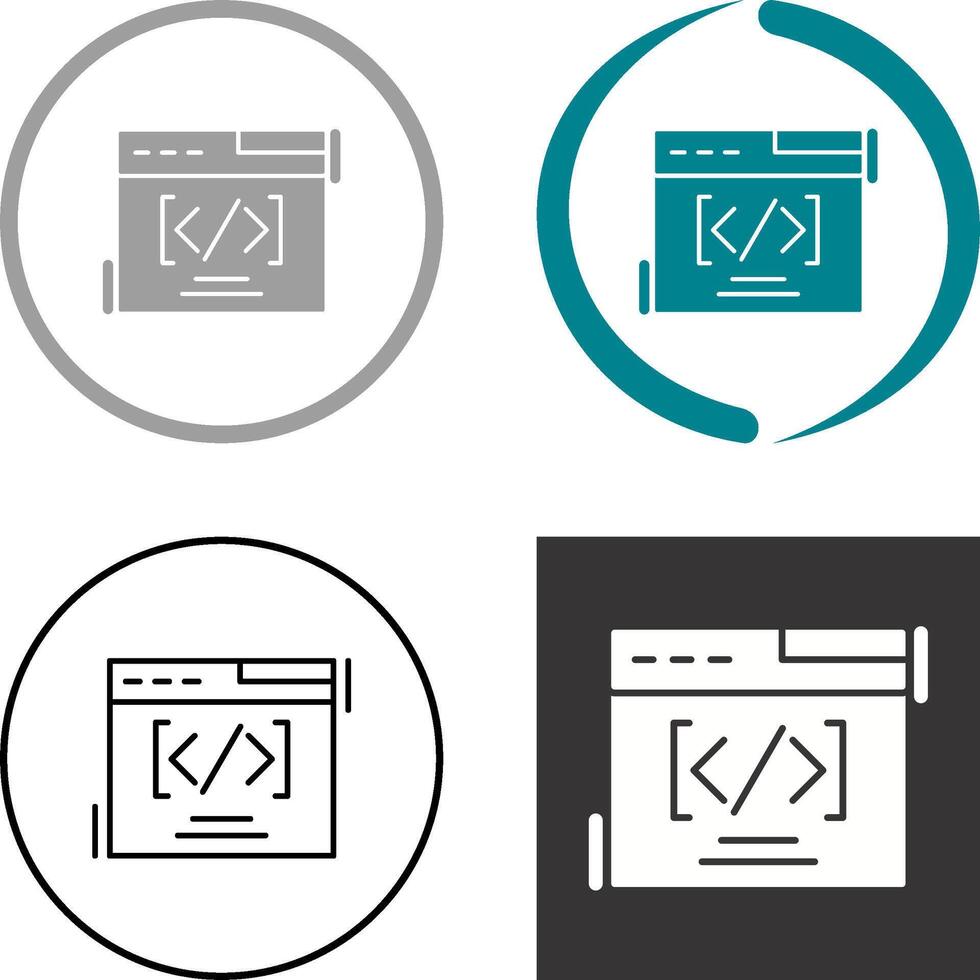 diseño de icono de codificación web vector