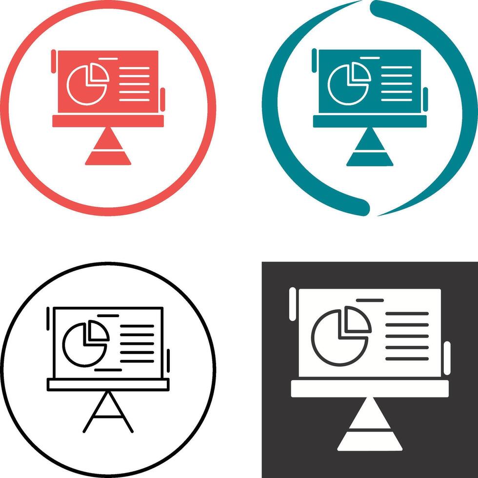 Pie Chart Icon Design vector