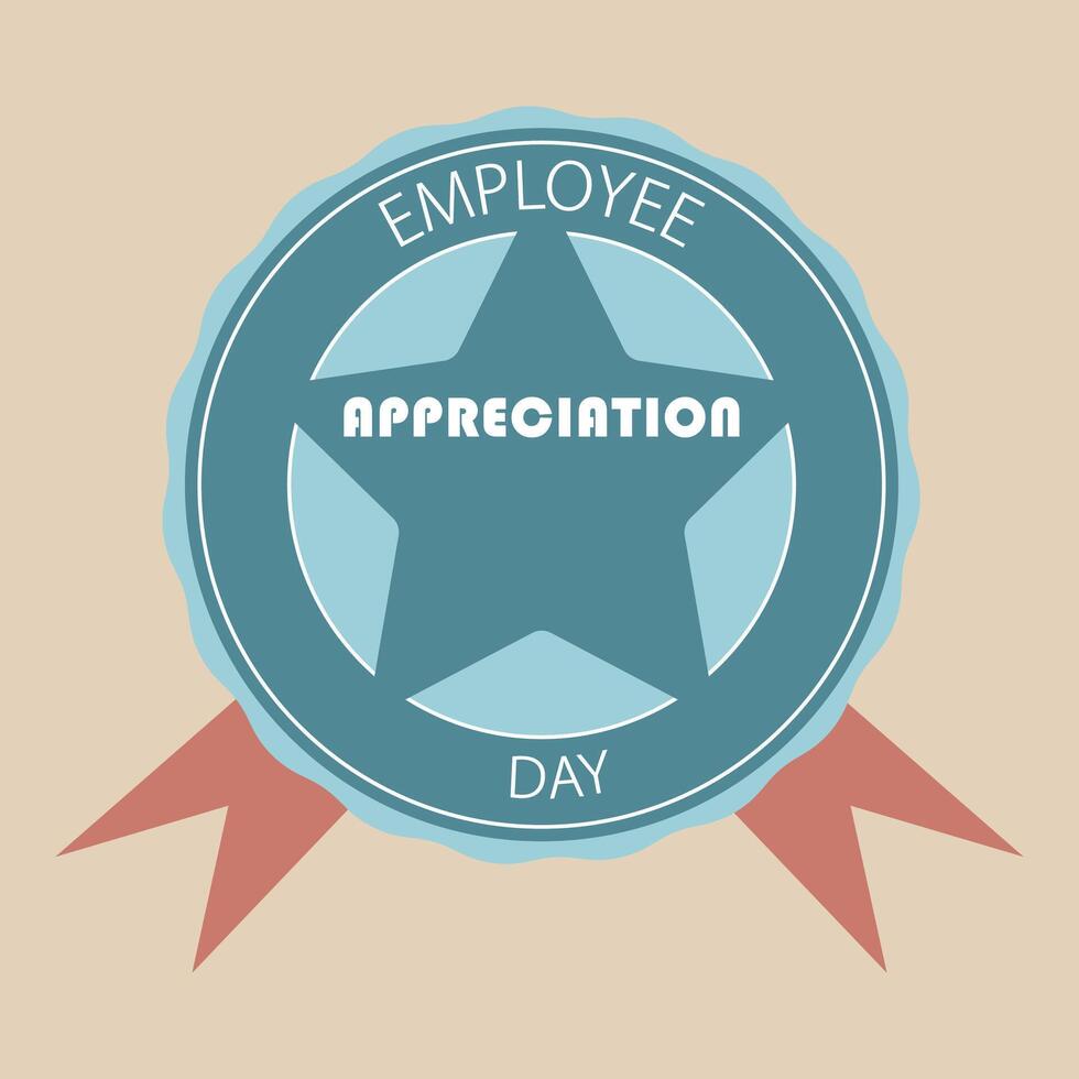 employee appretiation day emblem vector