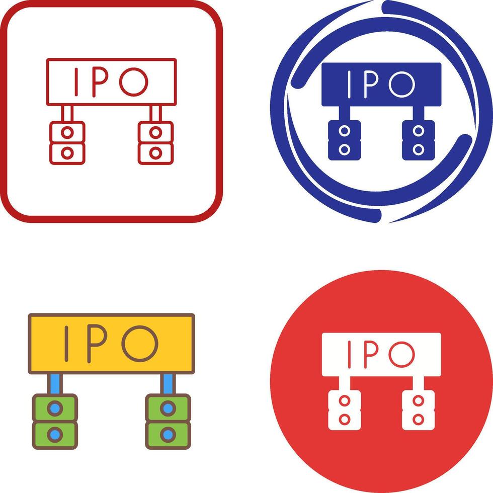 Ipo Icon Design vector