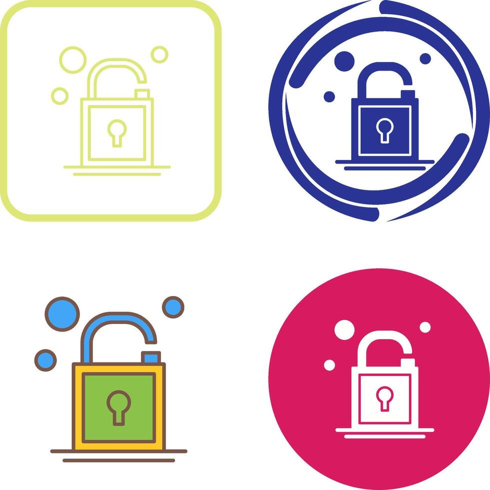 Open Lock Icon Design vector