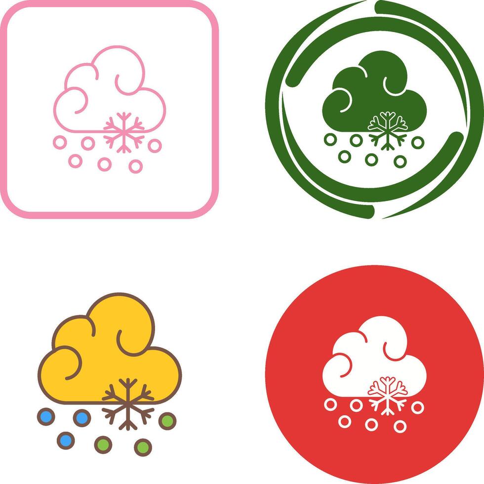 Snow Fall Icon Design vector
