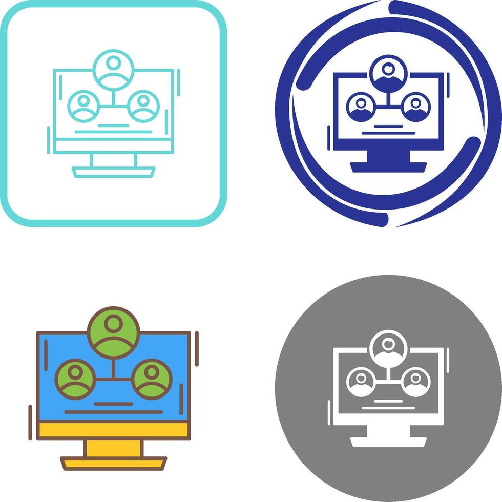 Hierarchy Structure Icon Design vector