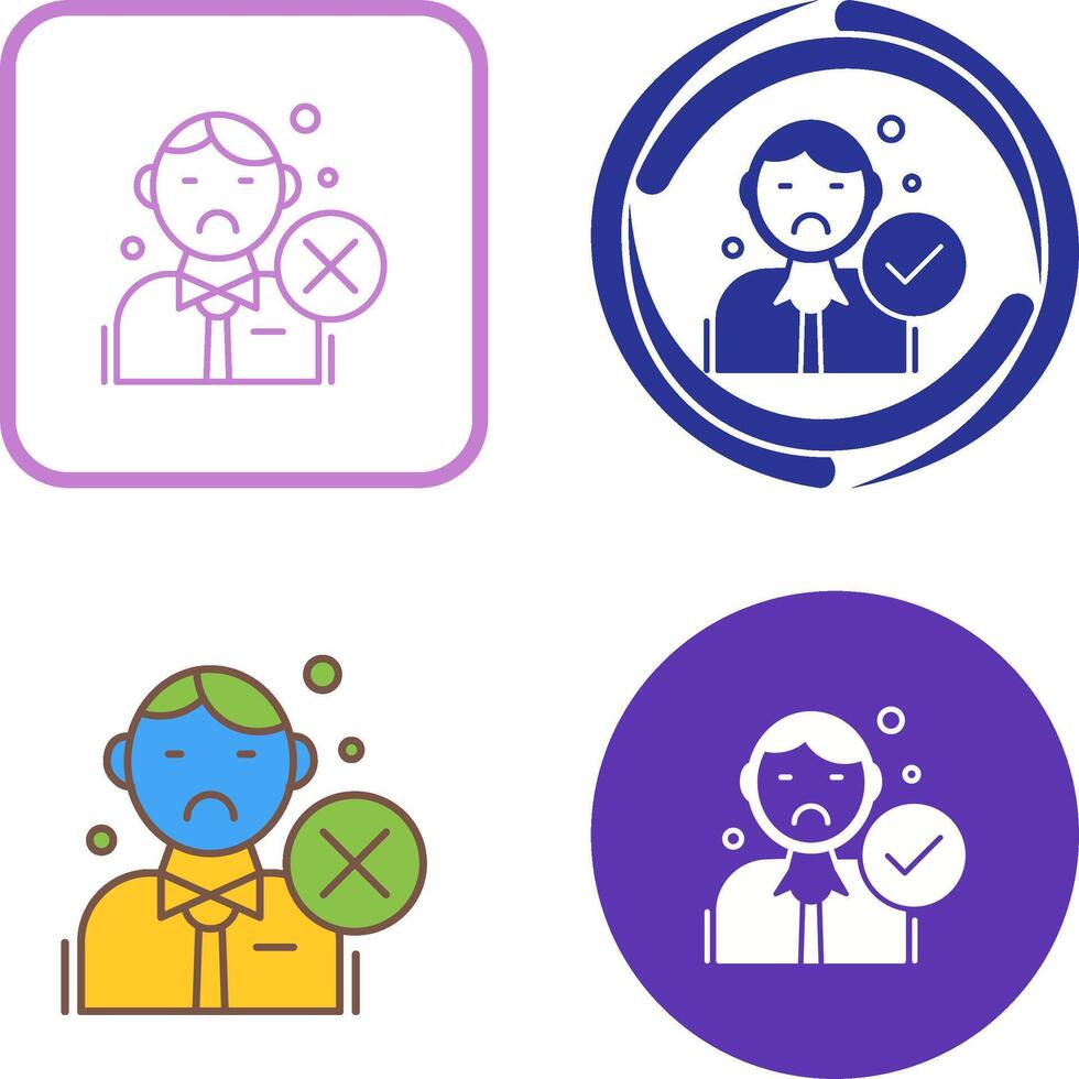 Rejected Icon Design vector