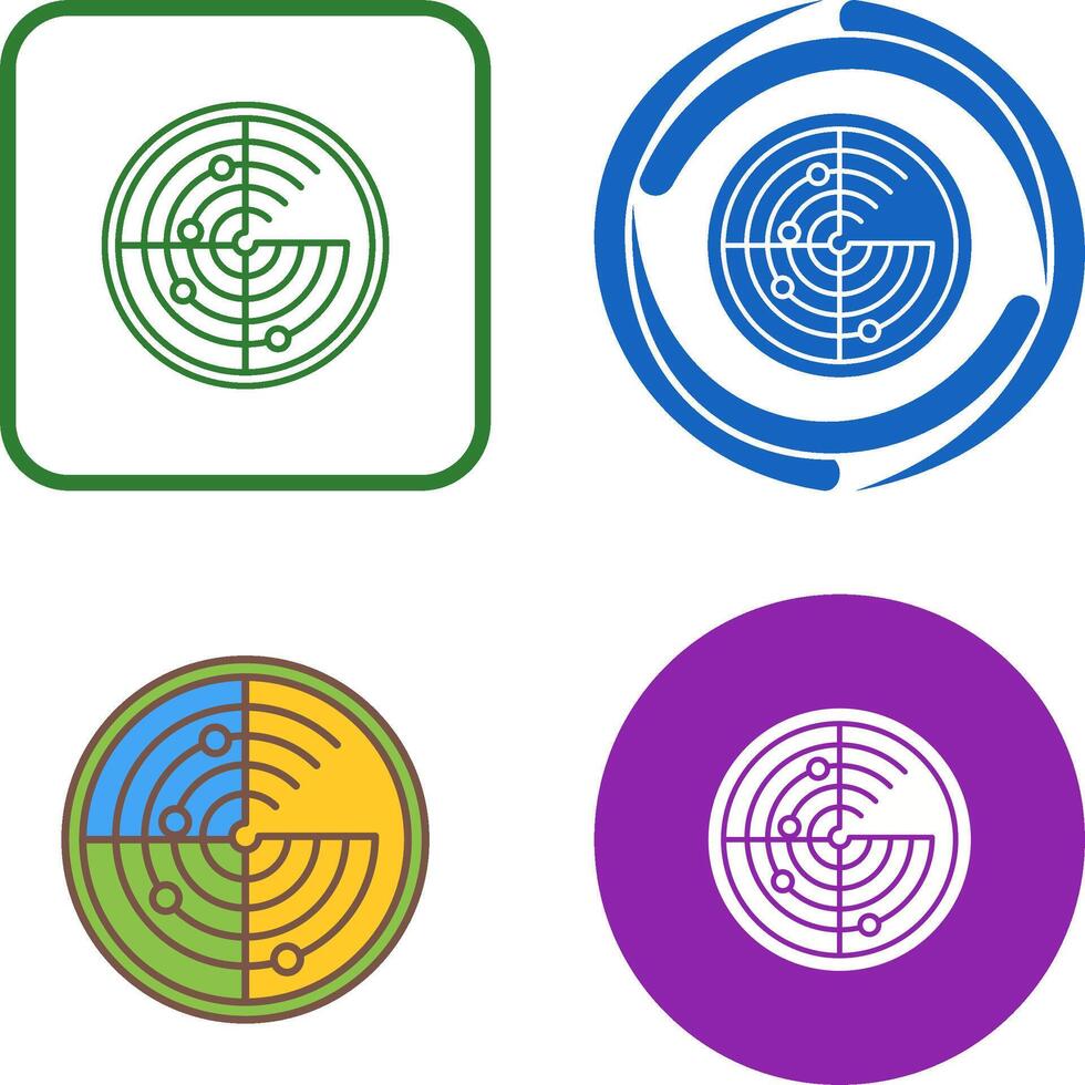 Radar Icon Design vector