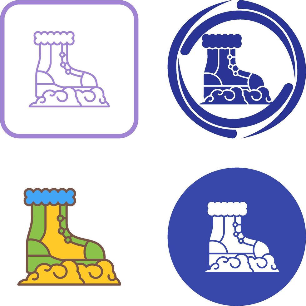 Snow Boots Icon Design vector