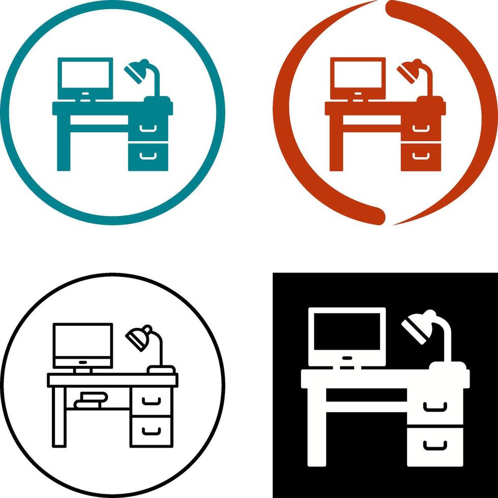 Desk Icon Design vector