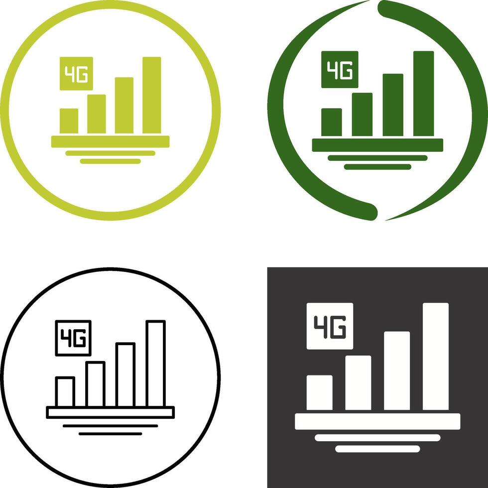 4G Icon Design vector