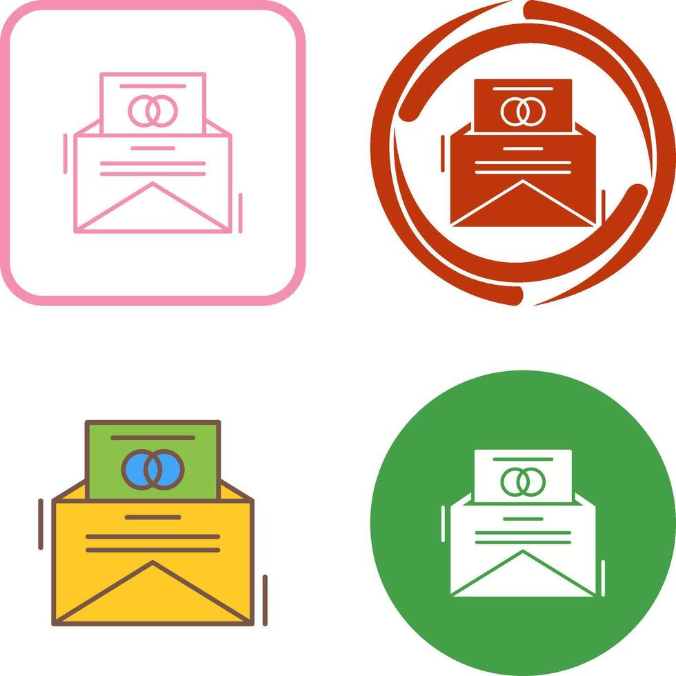 Invitation Card Icon Design vector