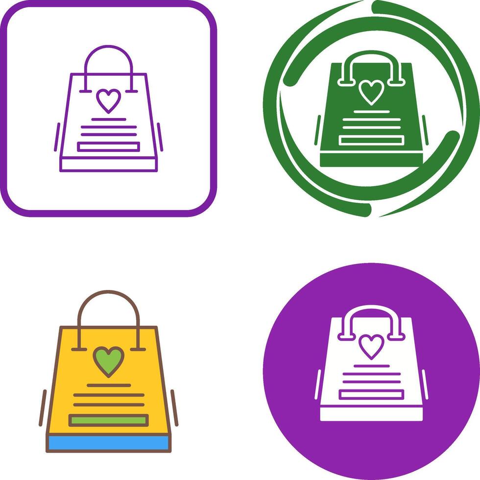 Gift Bag Icon Design vector