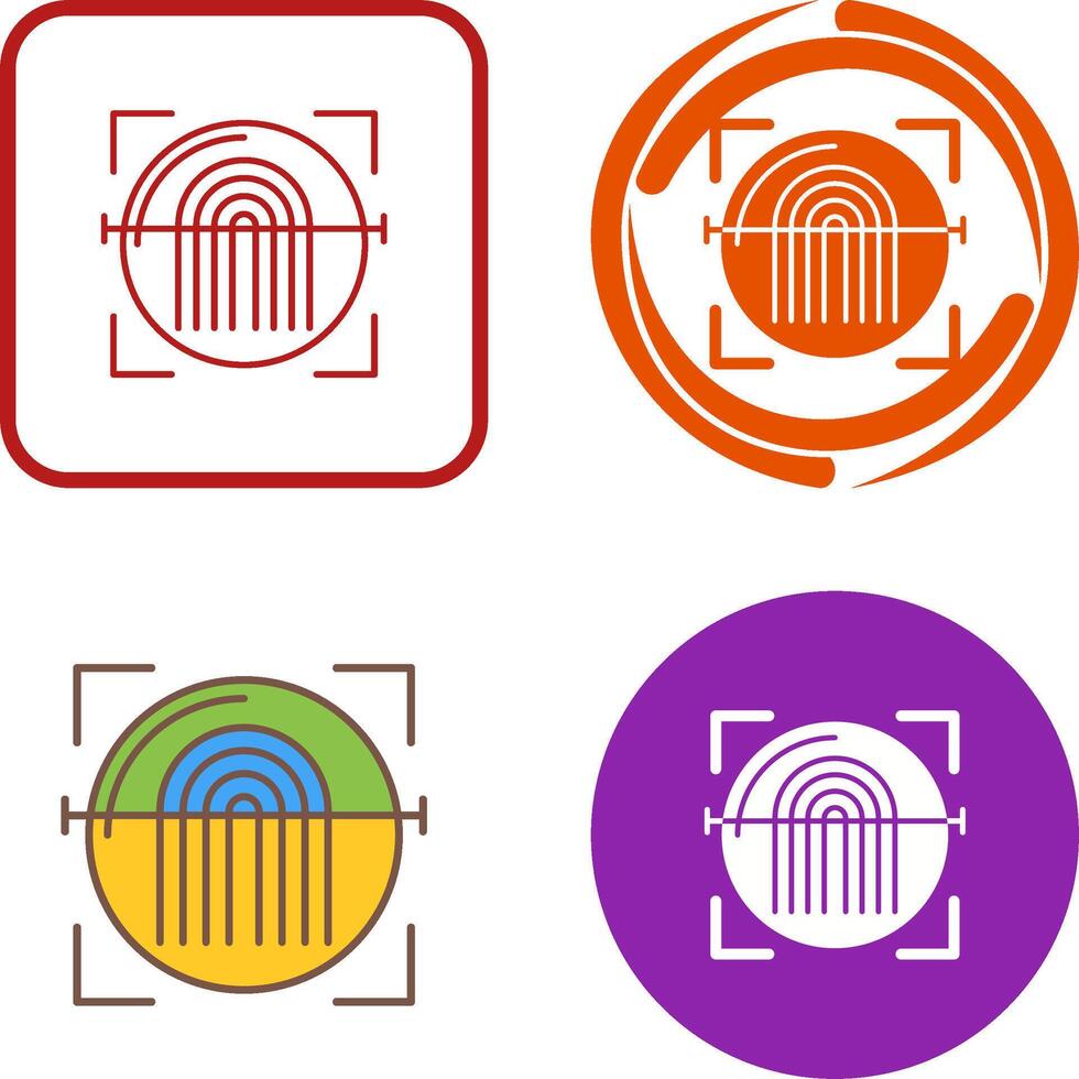 Fingerprint Scanner Icon Design vector