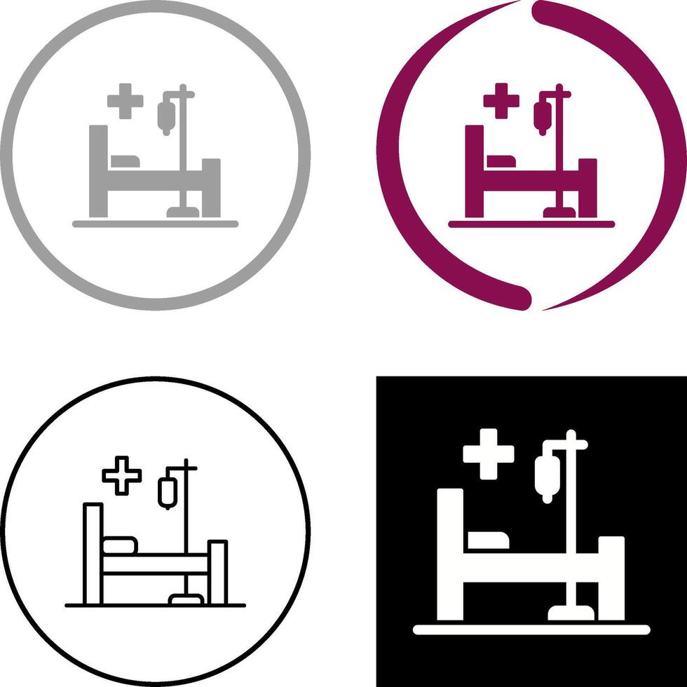 Bed Icon Design vector