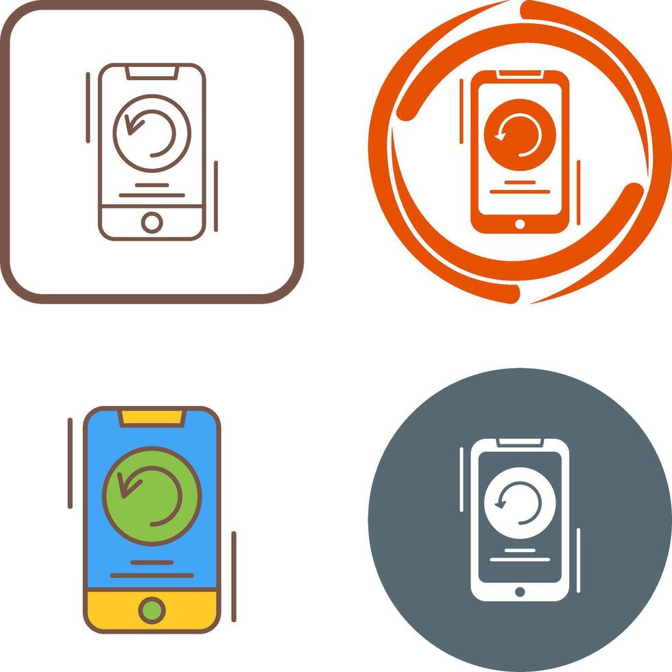 Restart Icon Design vector