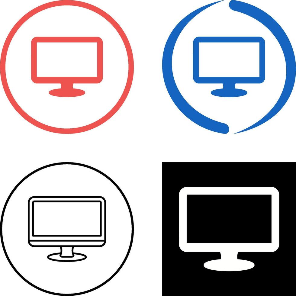 Monitor Icon Design vector