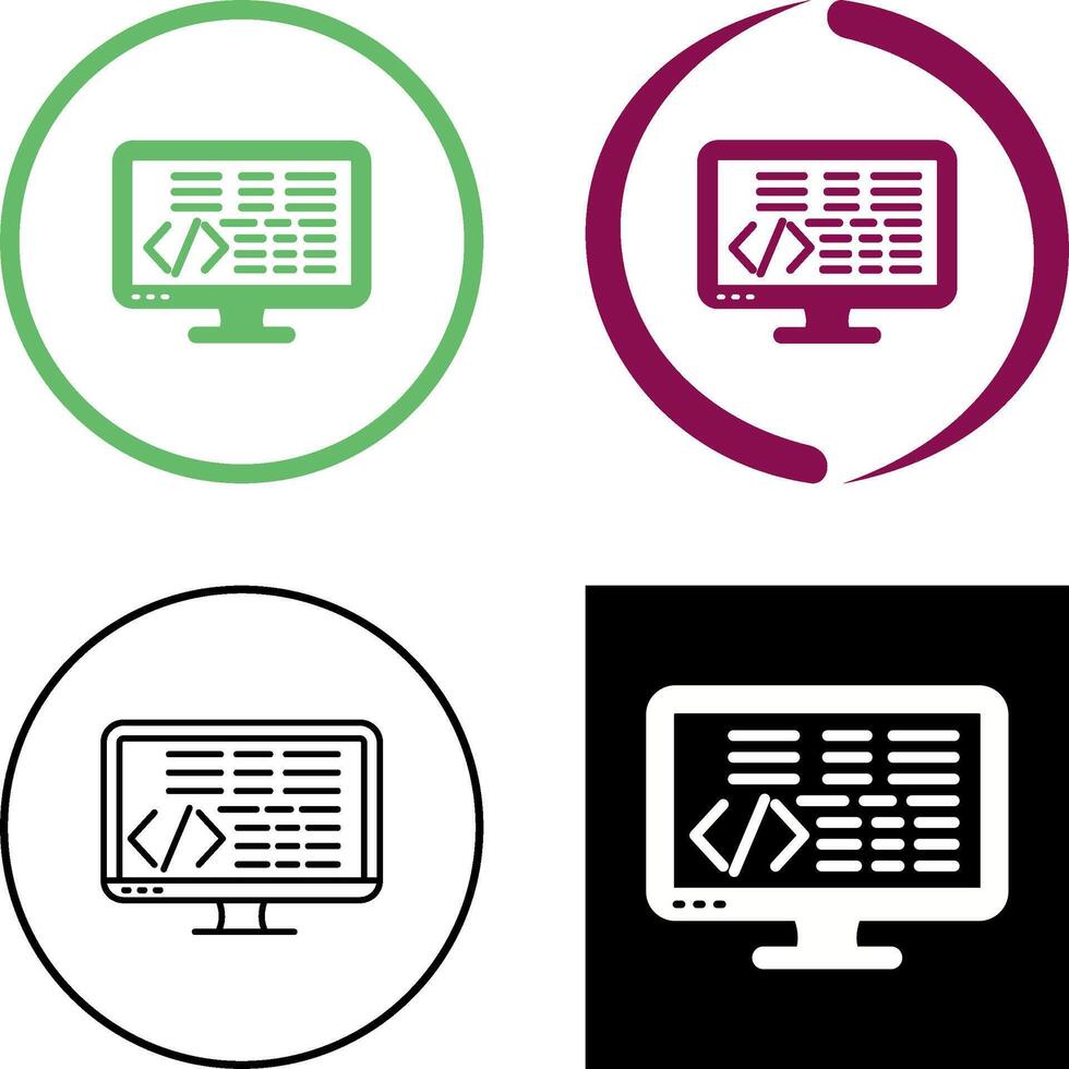 Coding Icon Design vector
