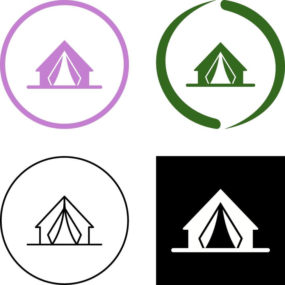 acampar icono diseño vector