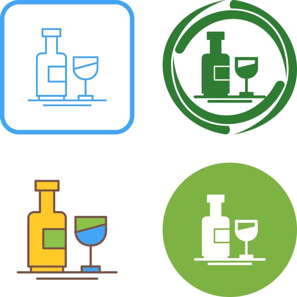 Wine Bottle Icon Design vector
