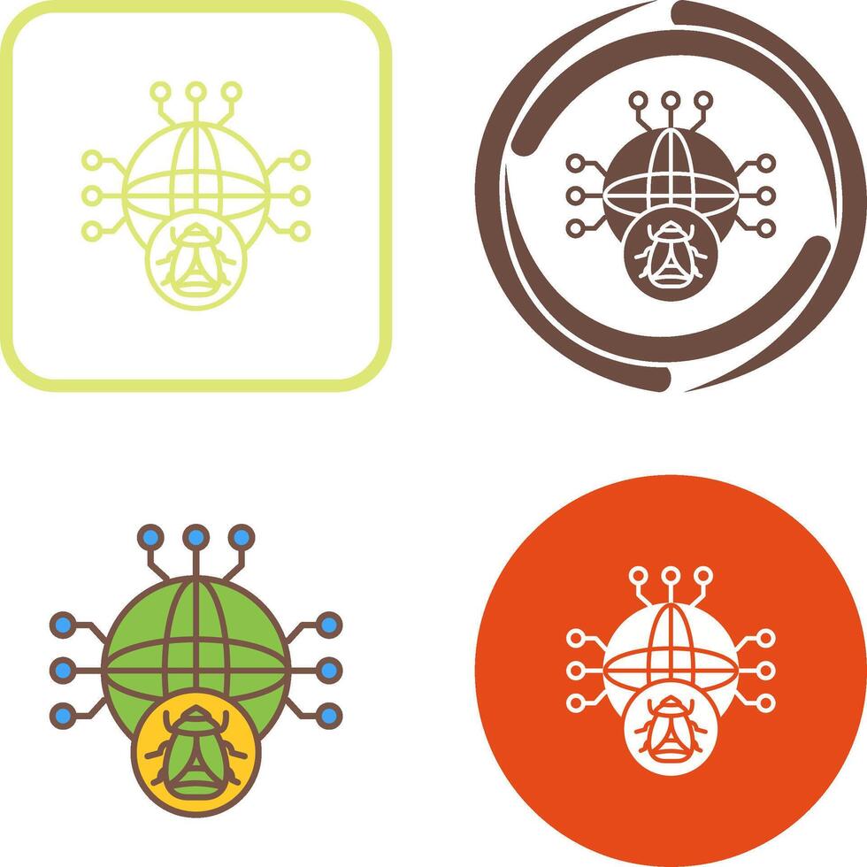 Global Malware Icon Design vector