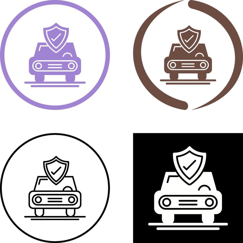 Car Protection Icon Design vector