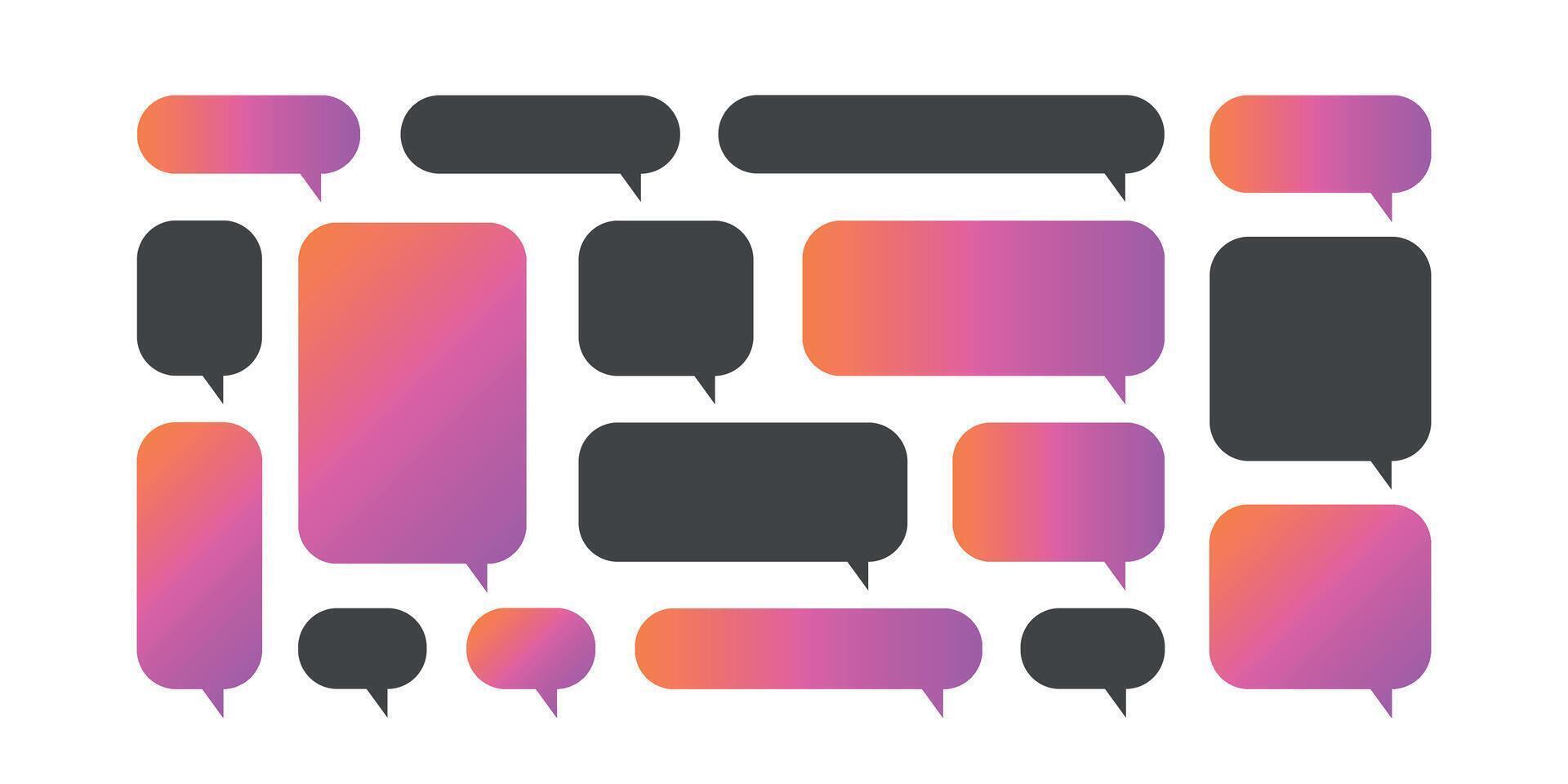 Set of chat bubbles icons vector