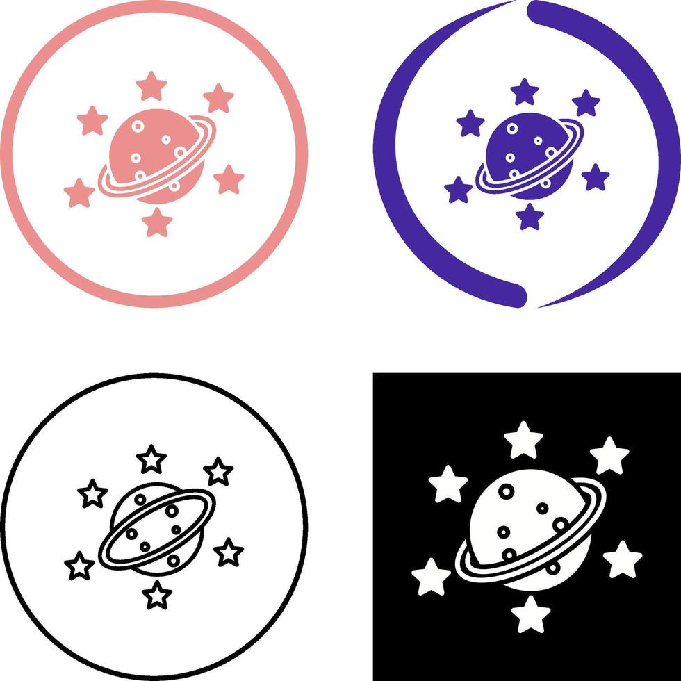 Saturn Icon Design vector