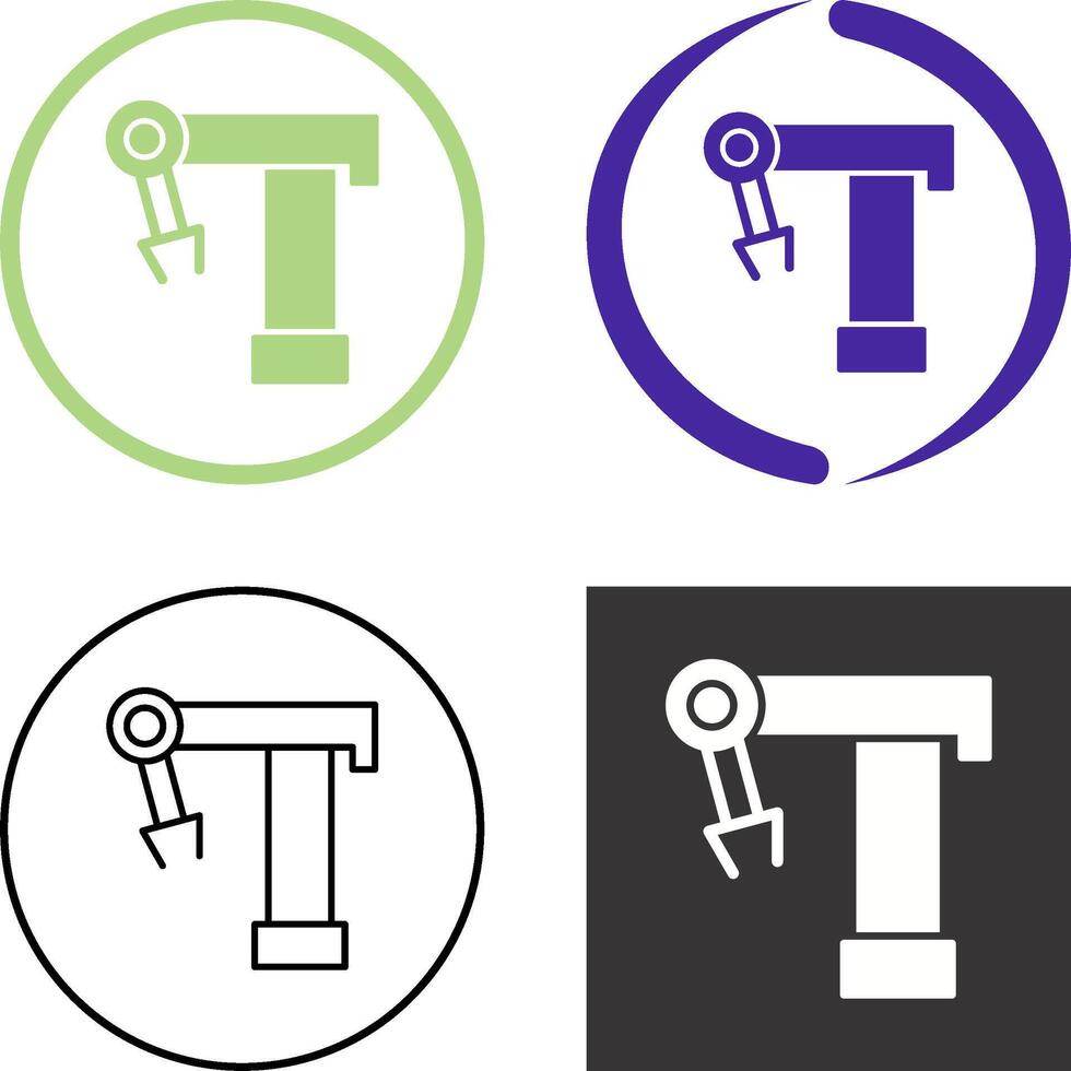 Robotic Arm Icon Design vector