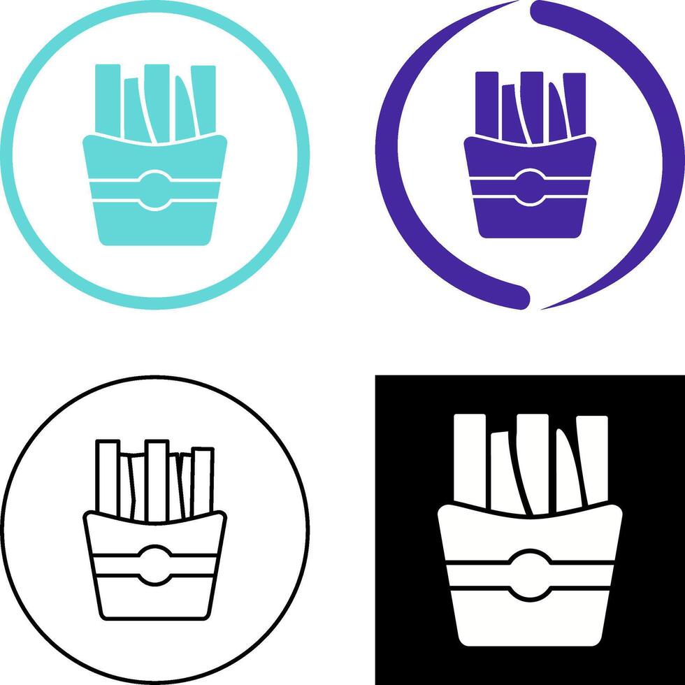 Fries Icon Design vector