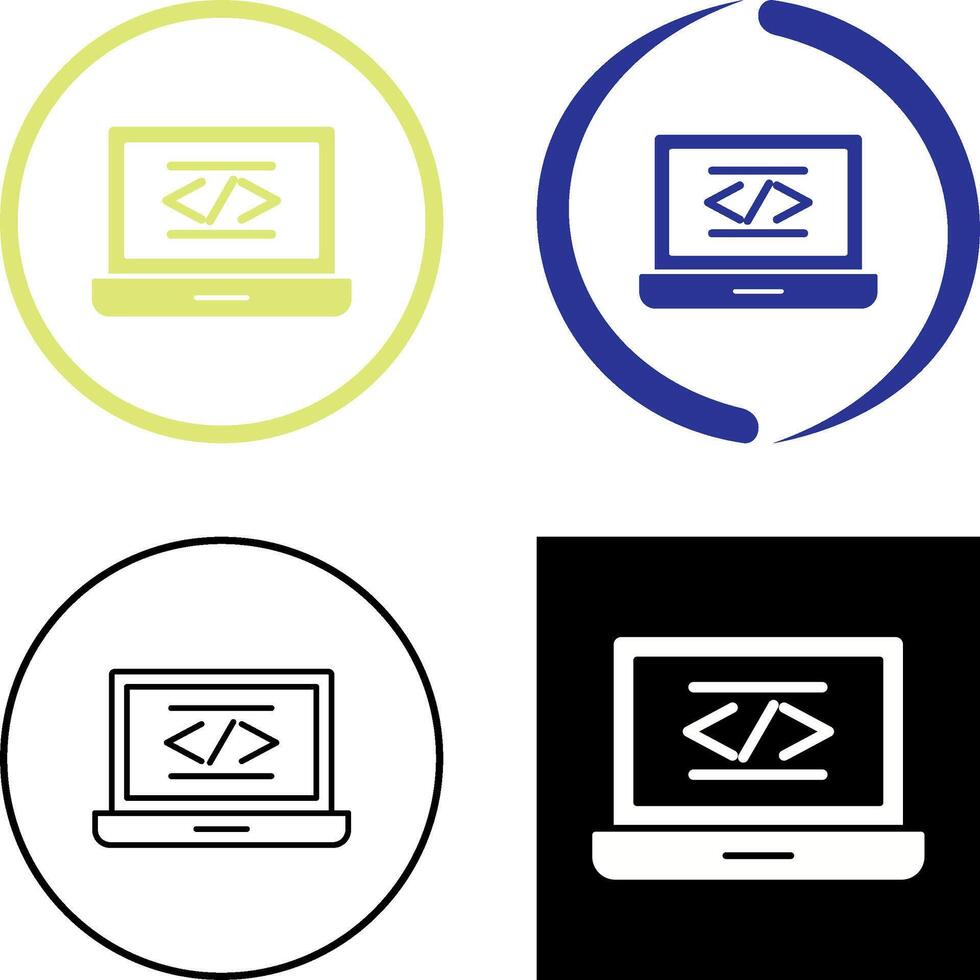 Coding Icon Design vector