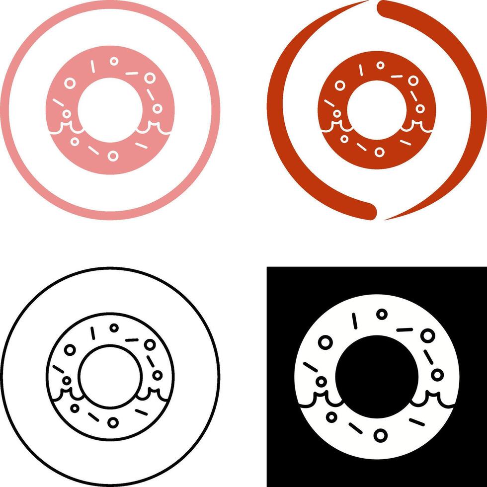 diseño de icono de donut vector