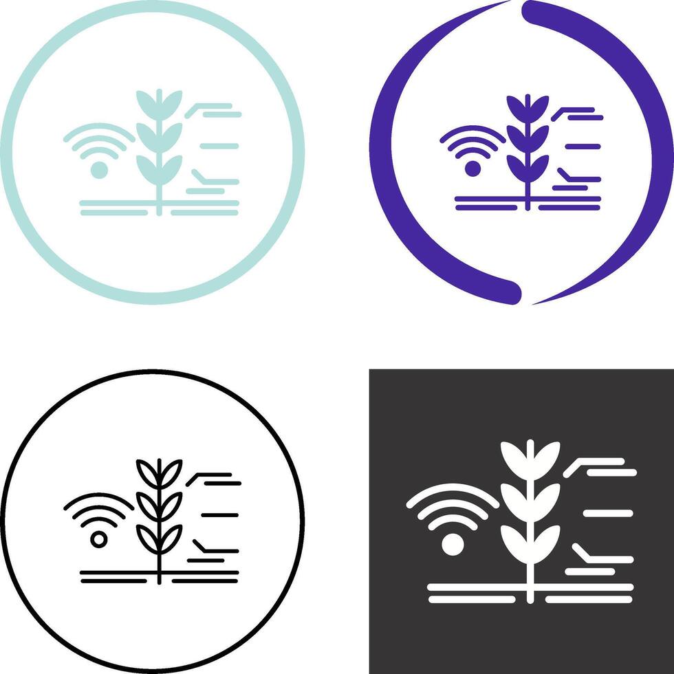 Smart Farm Icon Design vector