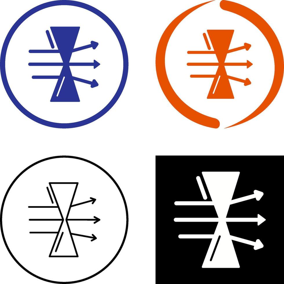 Dispersion Icon Design vector