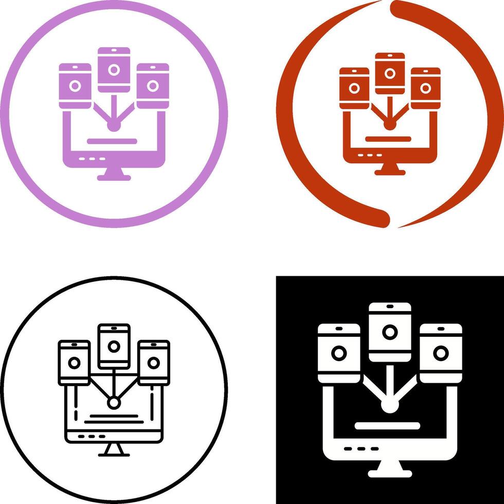 Computer Networks Icon Design vector