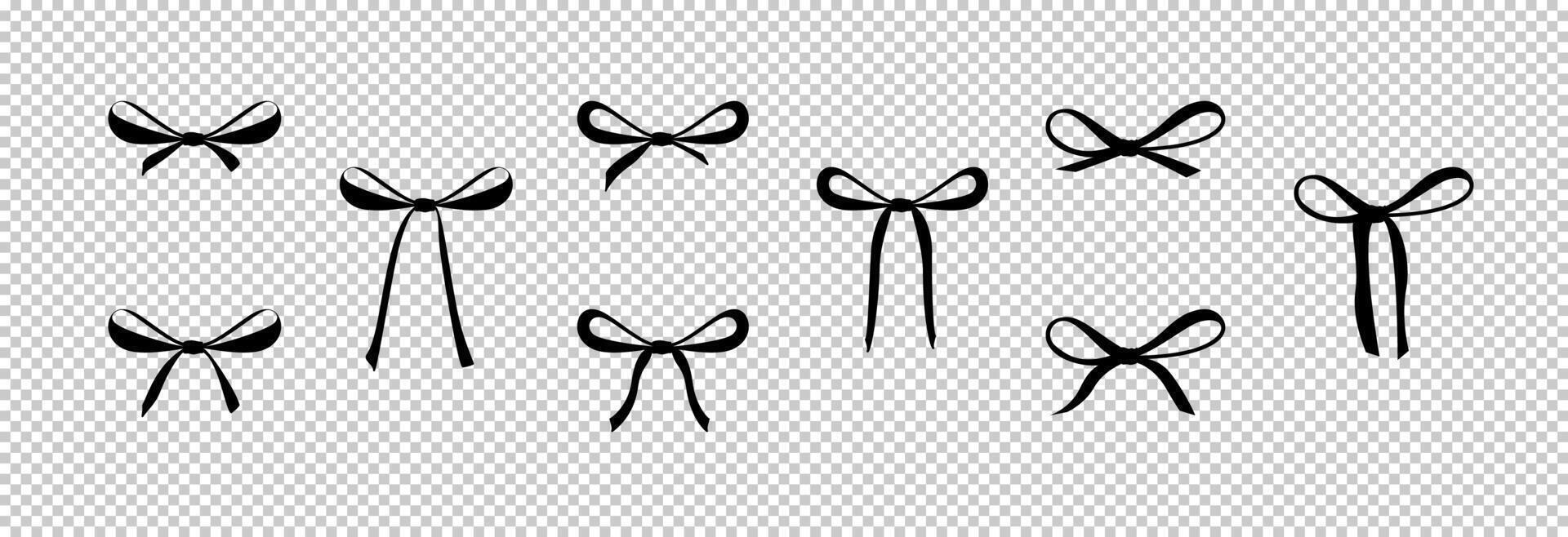 Decorative stylish bows. vector