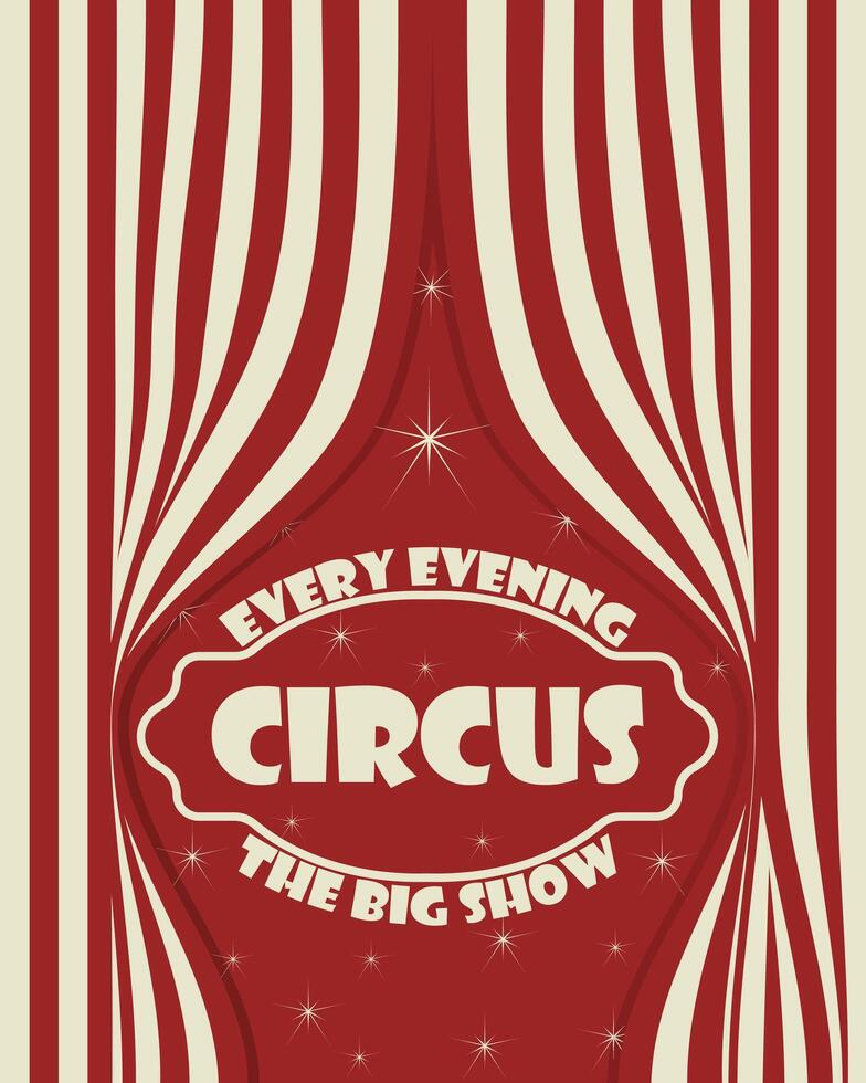 circus poster with an invitation to a big show vector