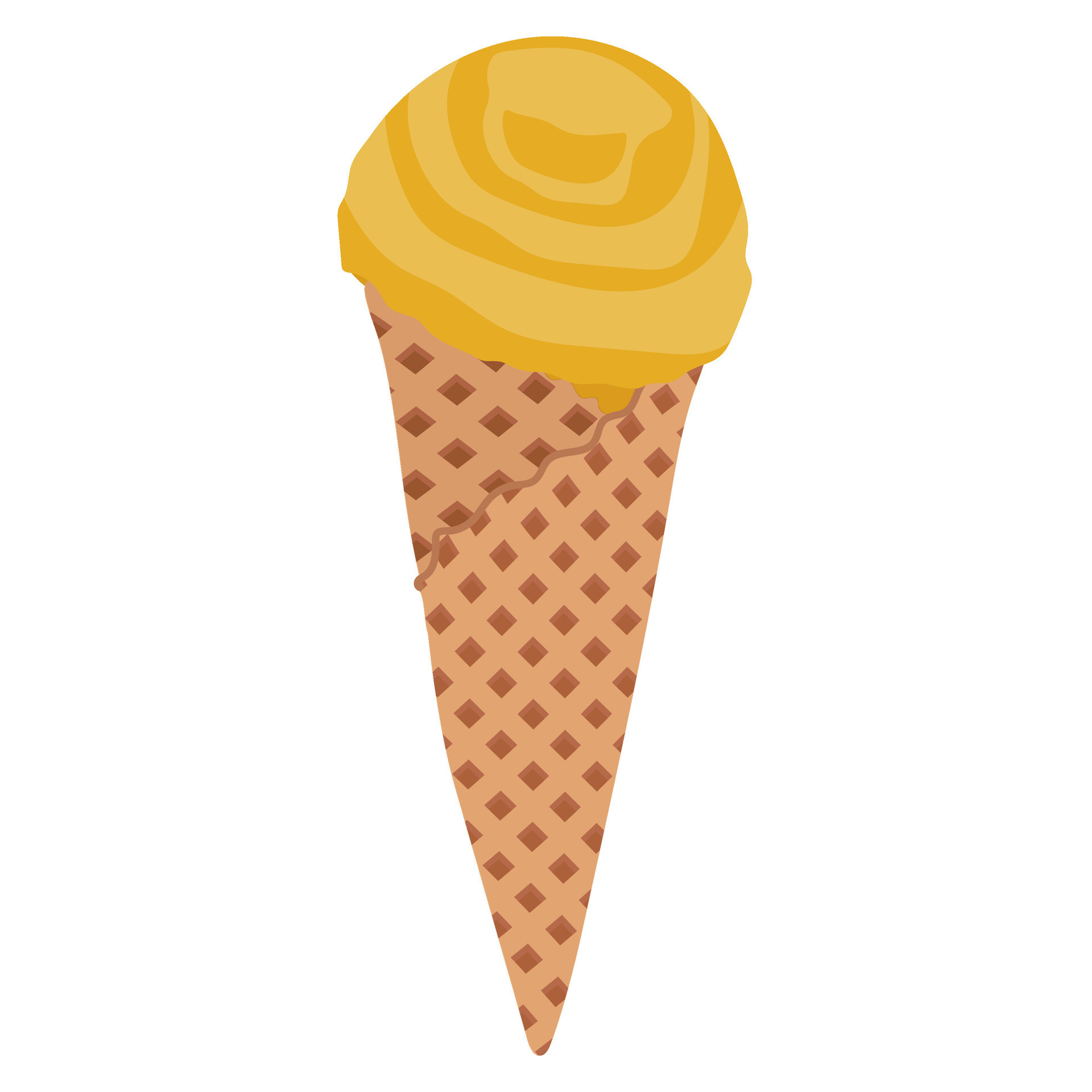 Ice cream in a waffle cone 44244913 Vector Art at Vecteezy