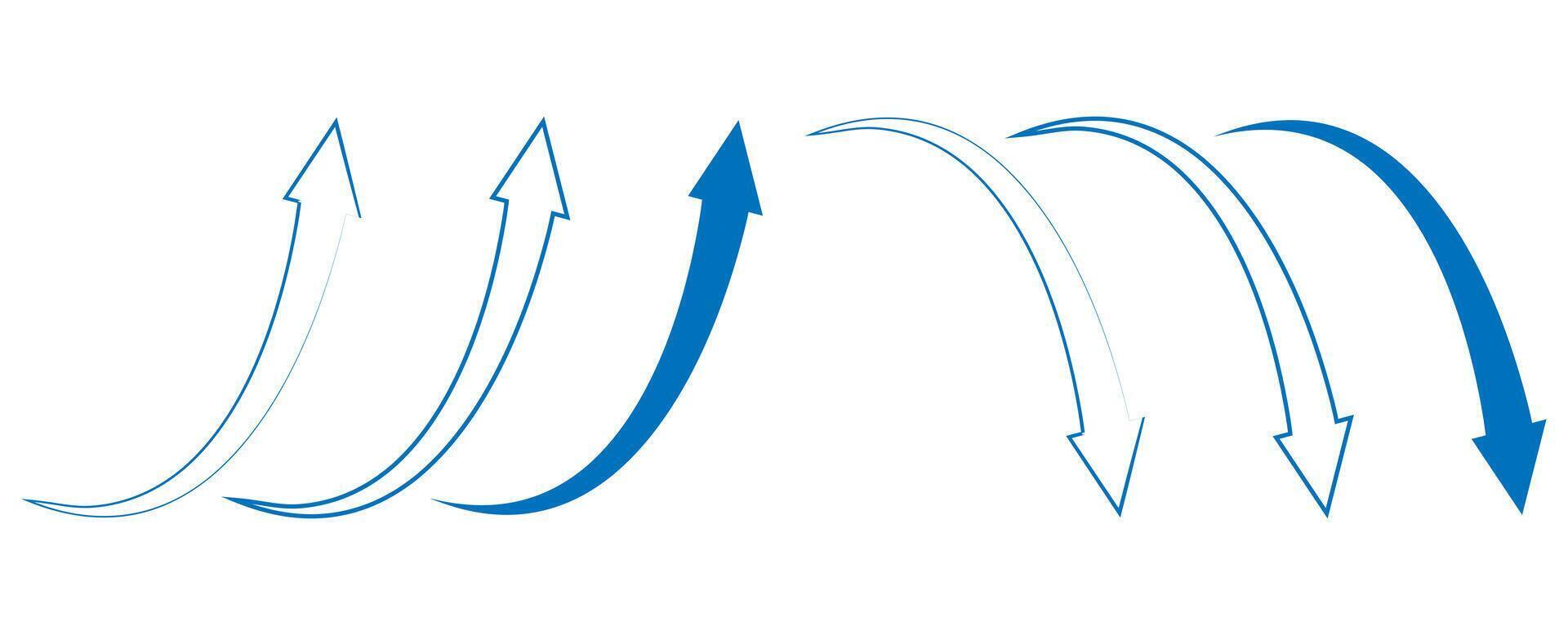 Growing chart business economic arrow bar. Concept of sales arrow moving up chart. vector