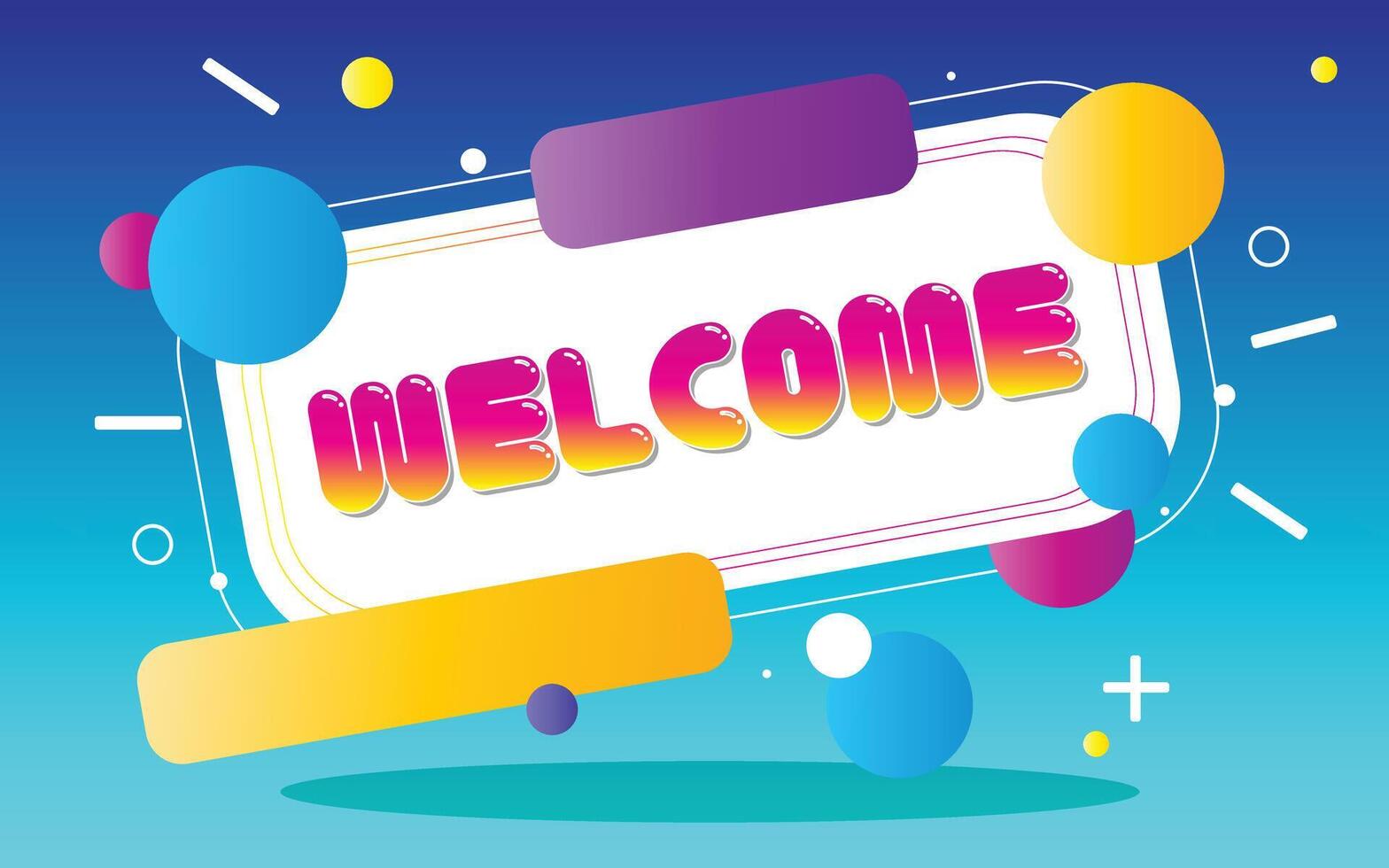Welcome background colorfull design vector
