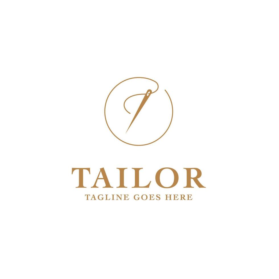 Tailor logo design template illustration vector