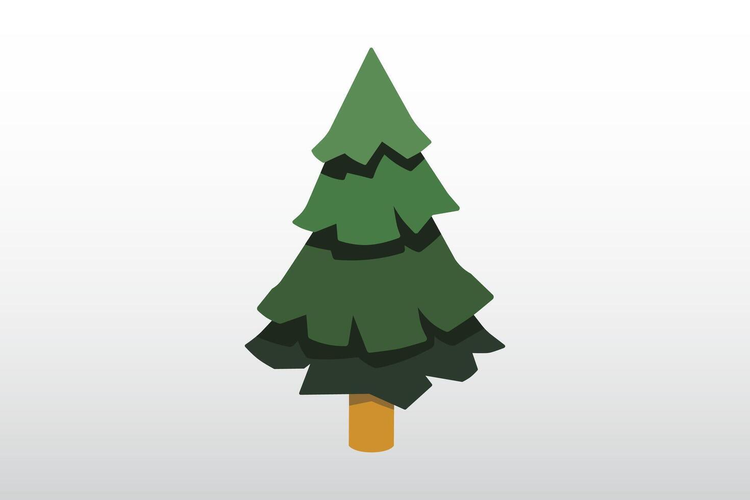 flat illustration of pine tree vector