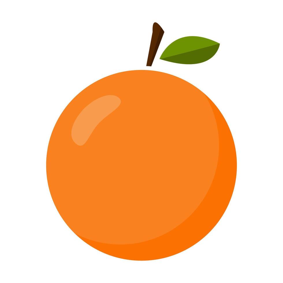 Orange fruit icon isolate on white background for graphic design, logo, web site, social media, mobile app, ui illustration vector