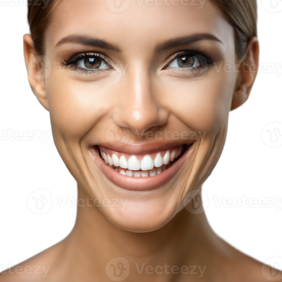 Radiant young woman smiling with beautiful teeth and eyes png