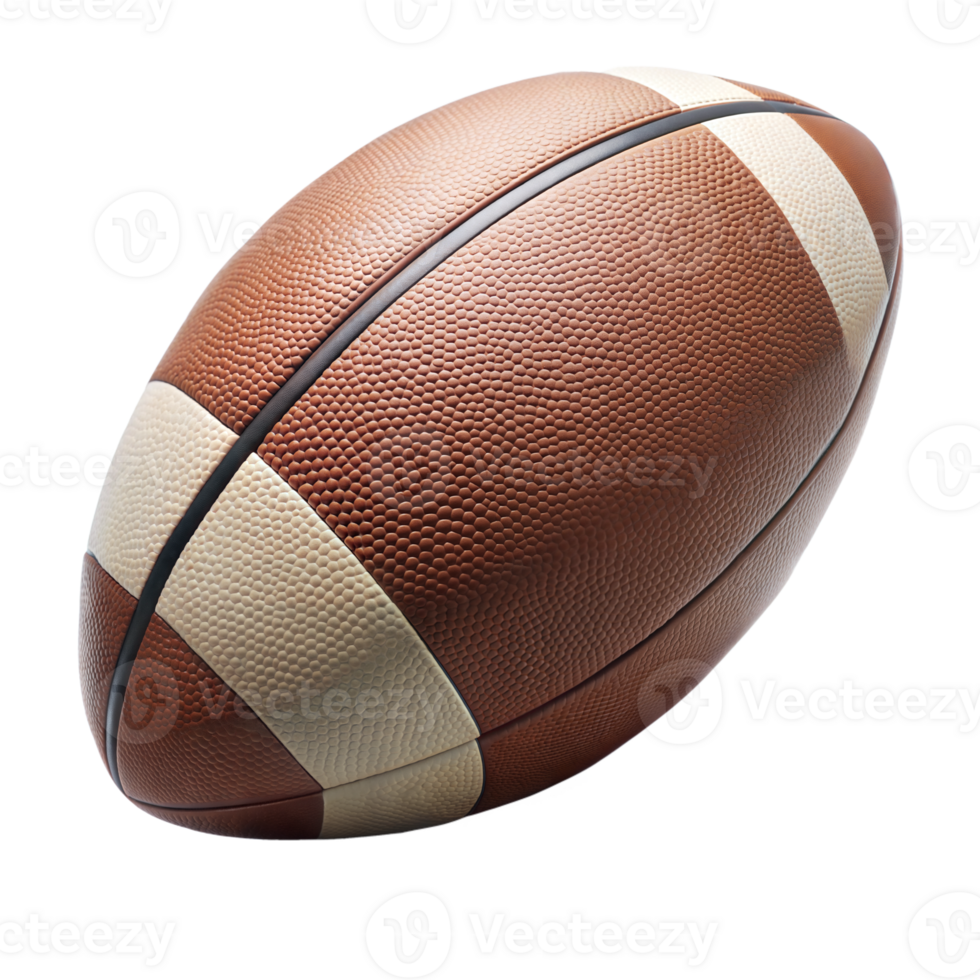 Highly detailed American football isolated on transparent png