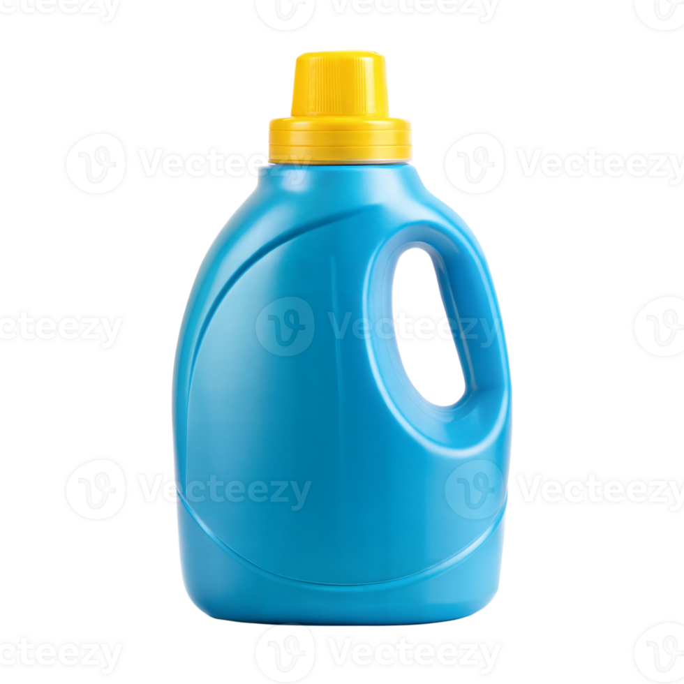 blå tvätt rengöringsmedel flaska med gul keps isolerat png
