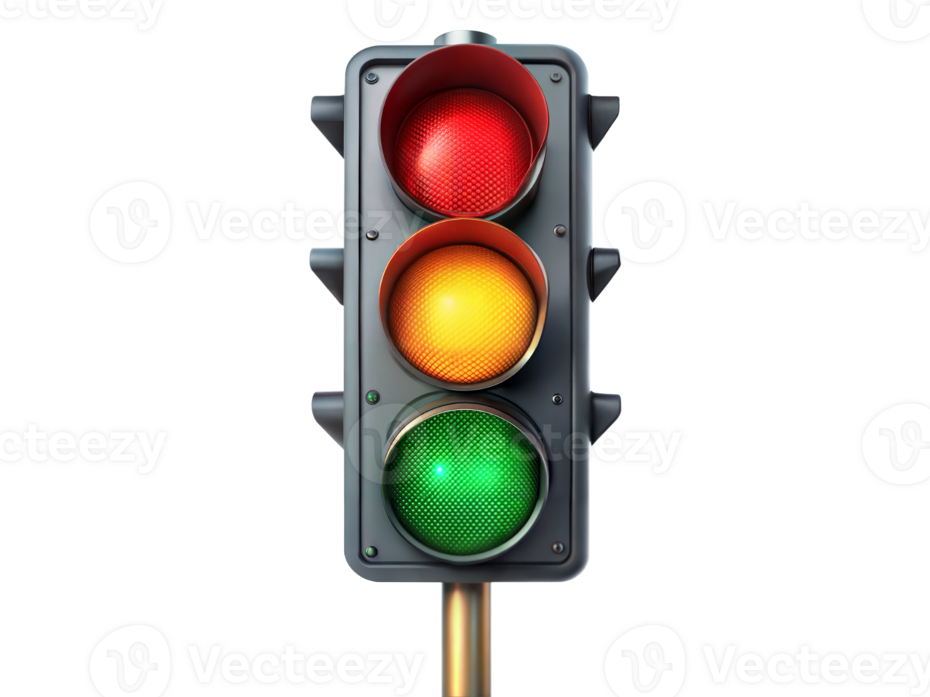 Traffic light on transparent background illustrating rules png