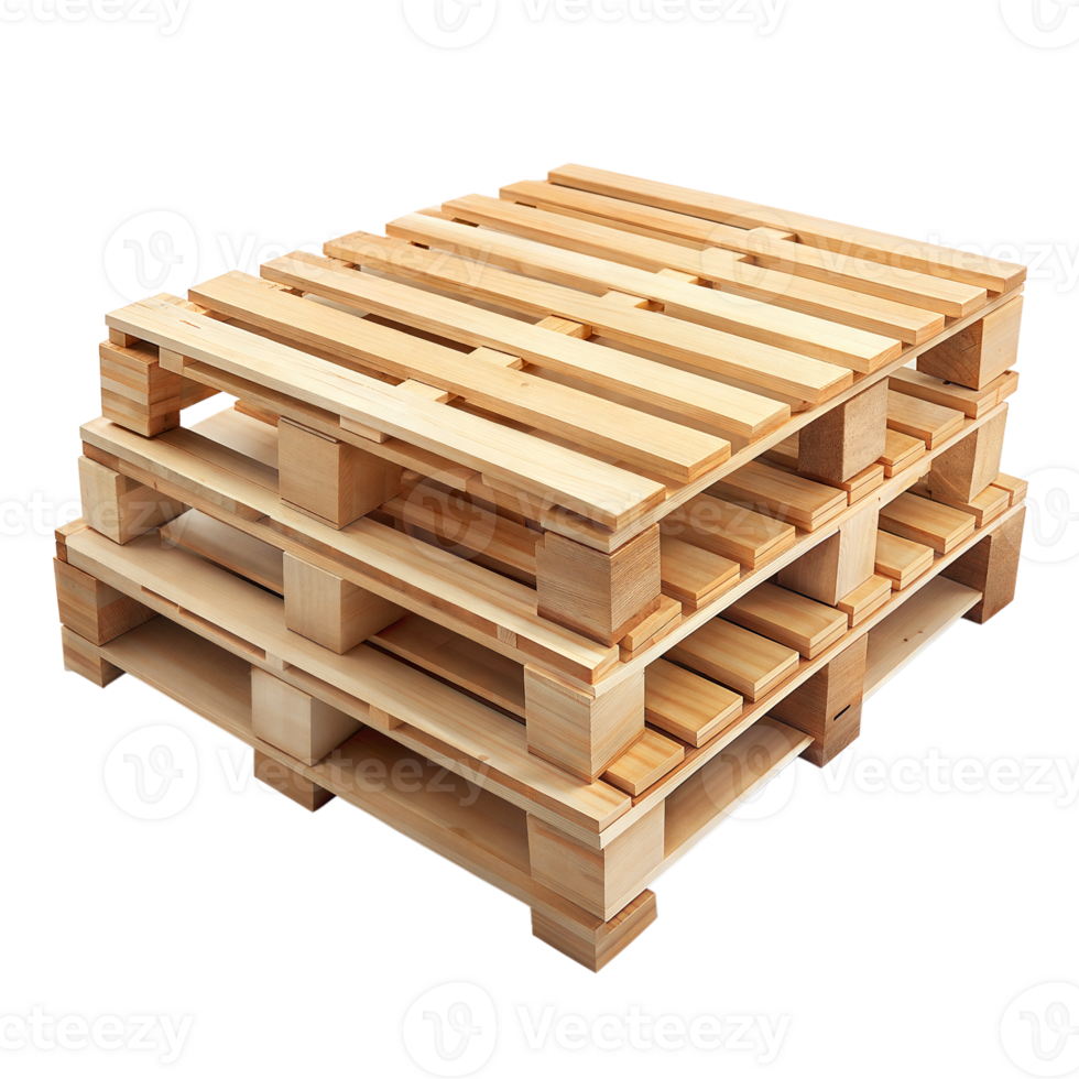 Stack of Wooden Pallets on a Clear Background png