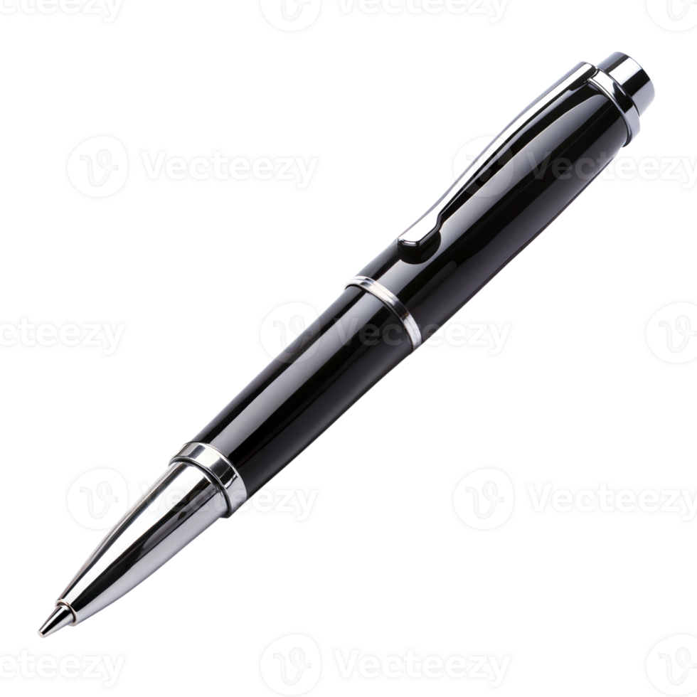 Black pen on transparent background png