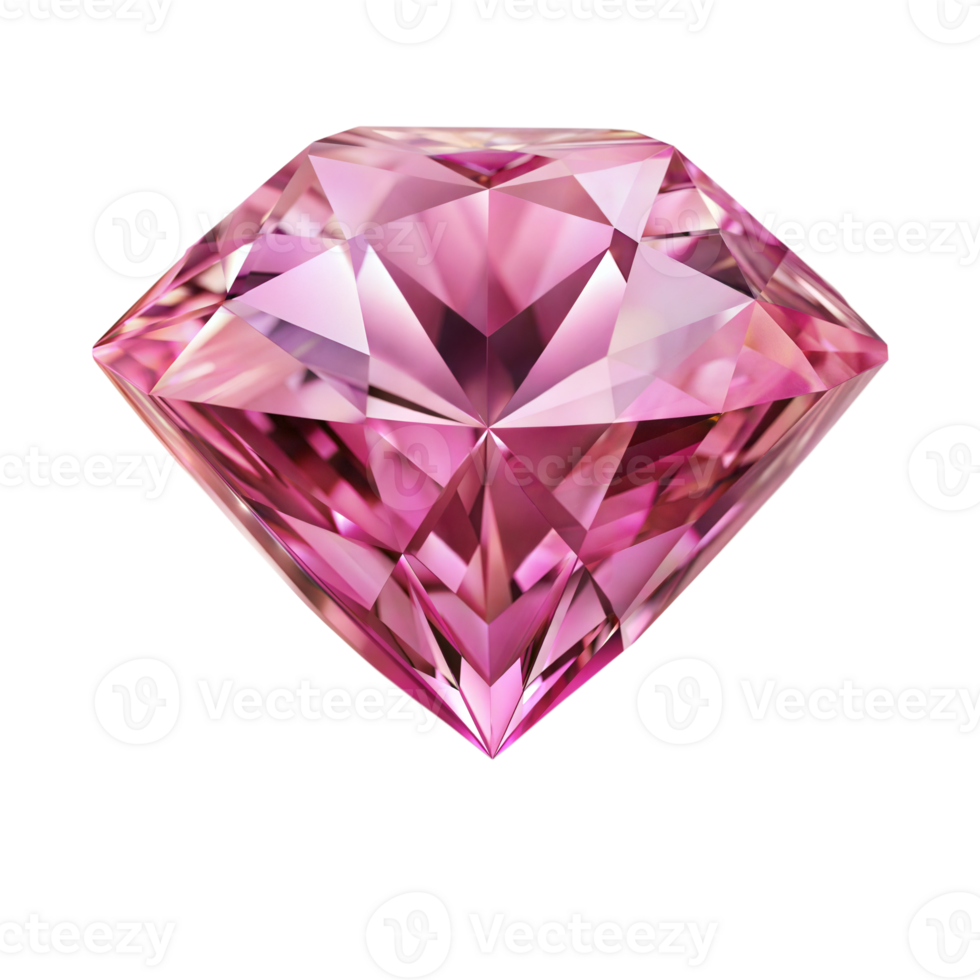 Stunning pink diamond with exquisite facets and radiance png