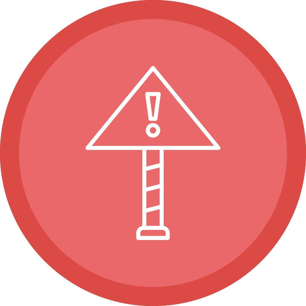 Caution Line Multi Circle Icon vector